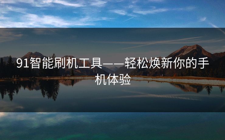 91智能刷机工具——轻松焕新你的手机体验