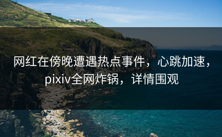 网红在傍晚遭遇热点事件,心跳加速,pixiv全网炸锅,详情围观